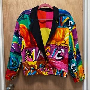 Super unique vintage reversible jacket
